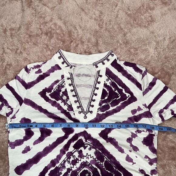 INC International Concepts White & Purple Embroidered & Sequin Tunic Size M NWT - Picture 9 of 11